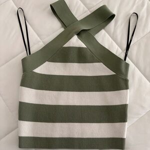 Striped halter top